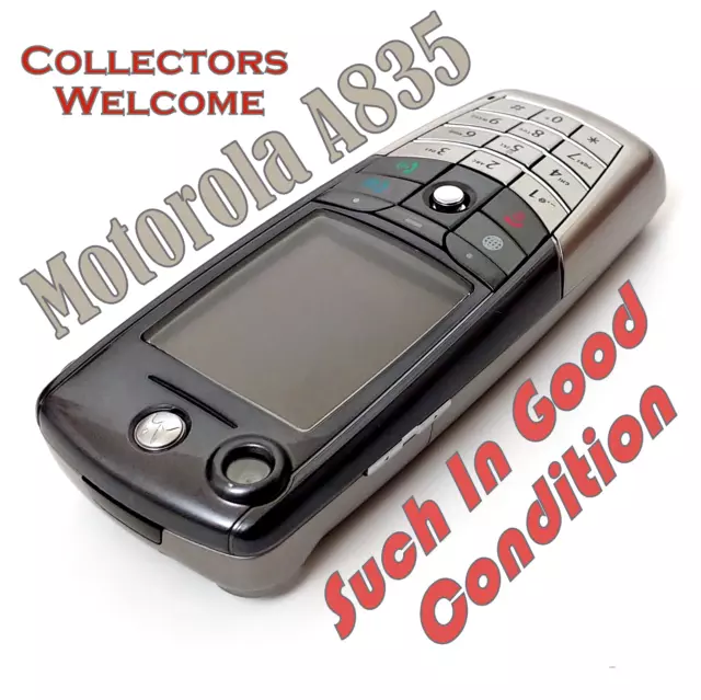 Motorola A835 GSM Uncloked Camera, Bluetooth,GPS, Gorgeous Solid Built Bar Phone