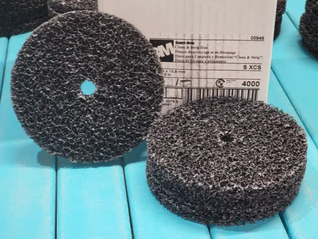 (4) Scotch Brite  6” x 5/8” Arbor Clean Strip Paint Rust Removal Disc X-Coarse