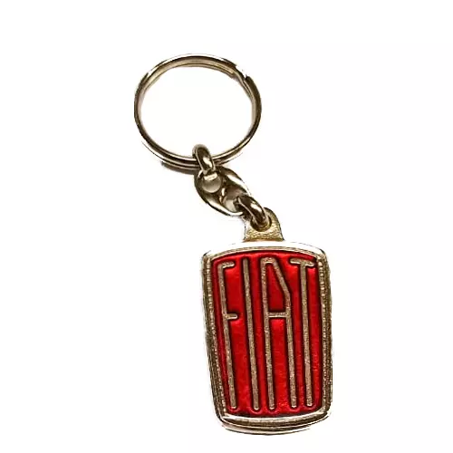 Porte clés logo Fiat 500 - rouge - Fiat 500 Passion