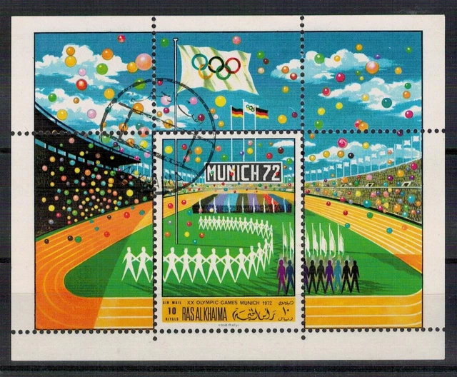 Ras al-Khaima: Block 86 gestempelt / Olympiade 1972 München