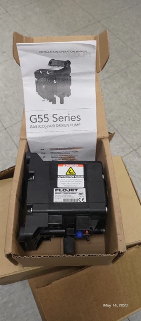 FLOJET Air or CO2 Driven Pump, Model G55-1012A, New G55 Series Bag-In-Box Pump
