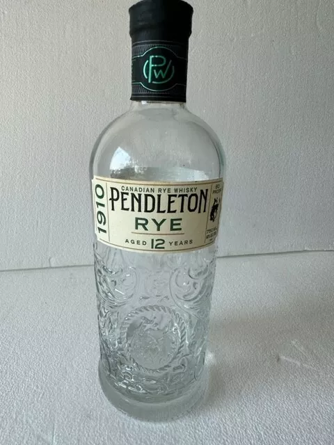 1 Empty Pendleton Canadian Rye Whiskey Bottle Aged 12 Yrs 750Ml  No Cork Unique