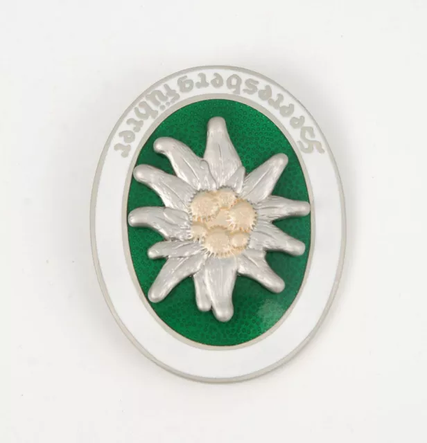 WWII GERMAN MOUNTAIN Troops Paratrooper Edelweiss Metal Badge Award ...