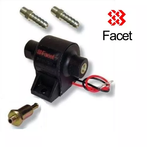 FACET Posi Débit Pompe à Carburant (1.5-4.0 Psi ) + 10mm Tuyau Unions + Filtre