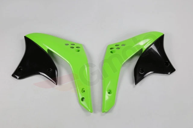 Kühlerabdeckung Kühlerverkleidung UFO Kawasaki KXF 450 06-08 grün schwarz