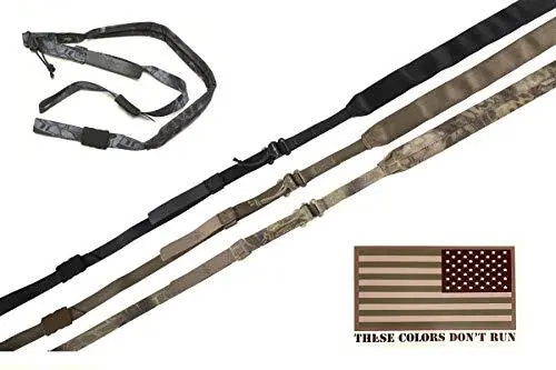 Viking Tactics - Padded 2 Point Sling - Upgrade Model - Includes American Fla...