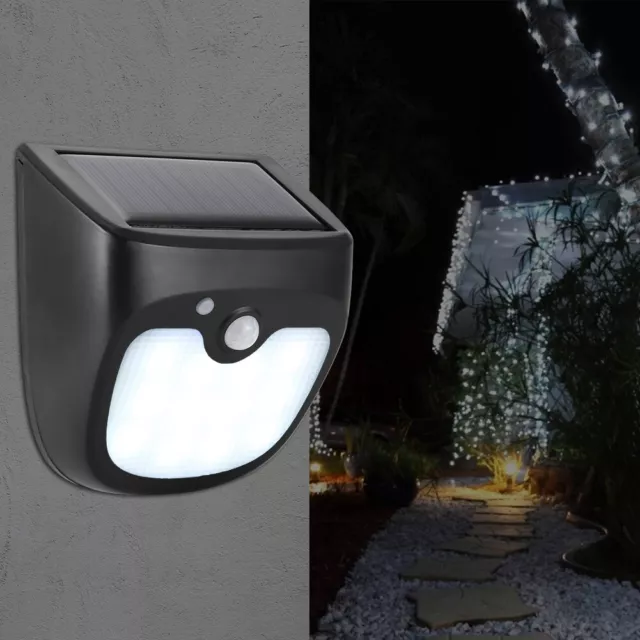 Solar Powered Waterproof LED Wall Light Human Body Sensor Sconce Lamp 1998 SD