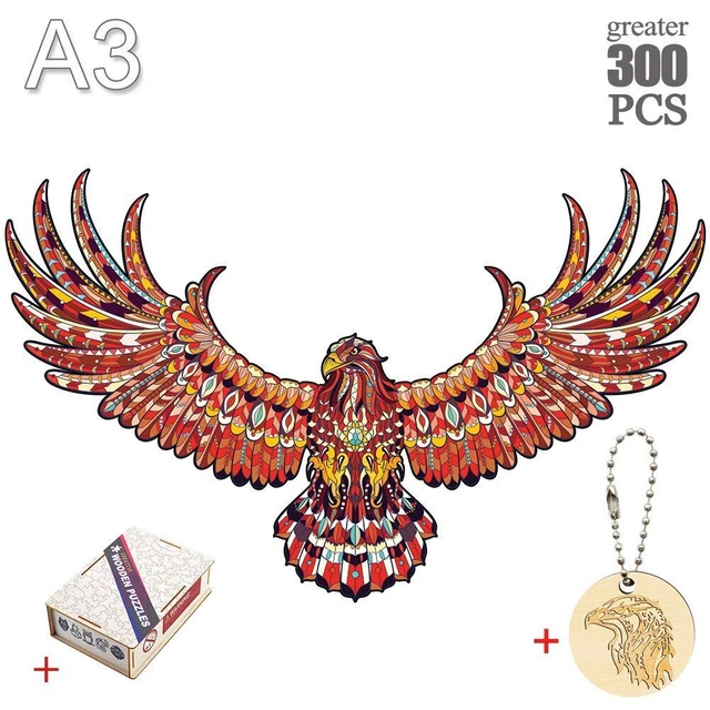 Eagle Animal Jigsaw Puzzles Mysterious Wooden Toy Adults Kid Educational Games