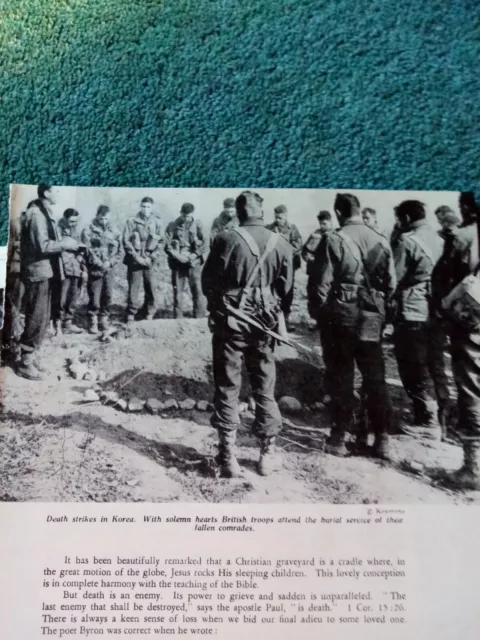 G1v Ephemera 1950s picture north Korea british troops burial service