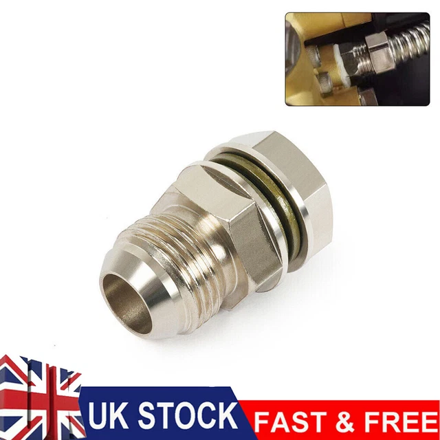 MAMBA M20x1.5 To 3/4 Barb Turbo Oil Pan Return Adapter – No Weld – Fits Engine Bay