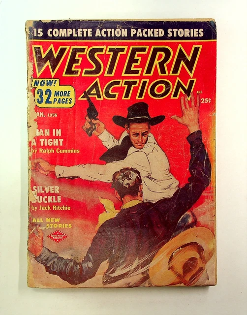 Western Action Novels Magazine 1st Series Pulp Vol. 19 #4 FR 1956