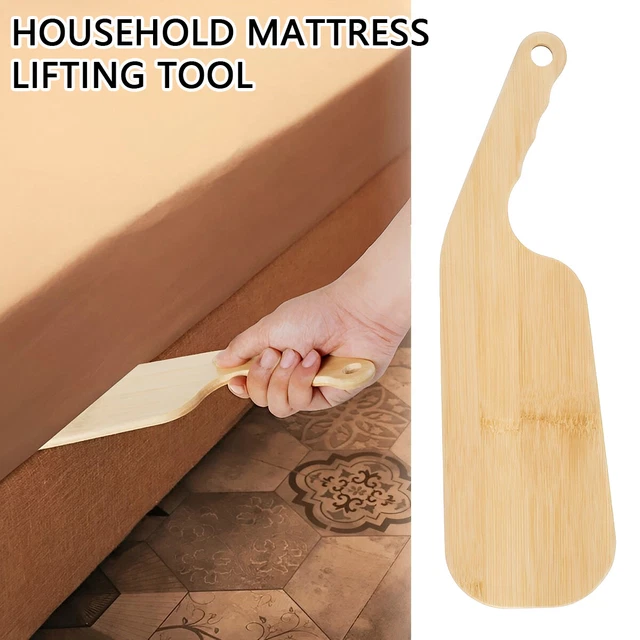 2PCS BED SHEET Tool Bamboo Plywood Mattress Lifter Tool with Hanging
