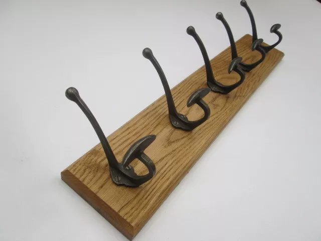 9 sizes SOLID ENGLISH OAK WOODEN COUNTRY HAT AND & COAT HOOKS HANGER RAIL RACK