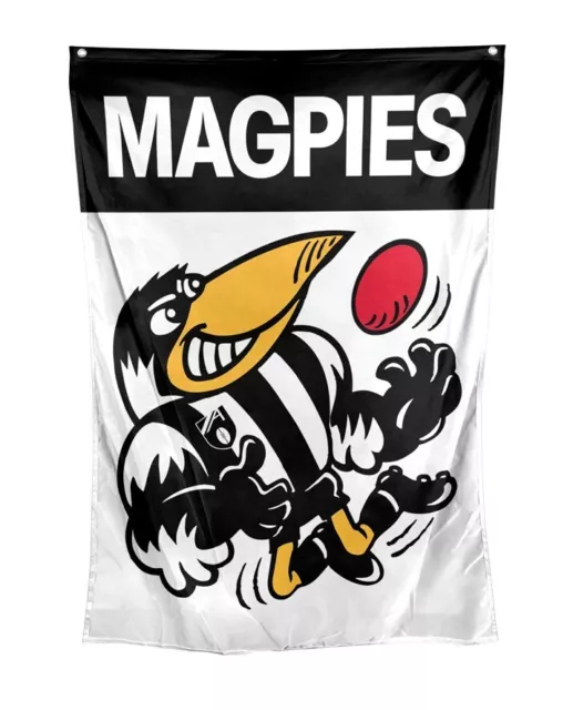 Collingwood Magpies AFL Retro Mascot Cape Wall Flag **AFL OFFICIAL MERCHANDISE**