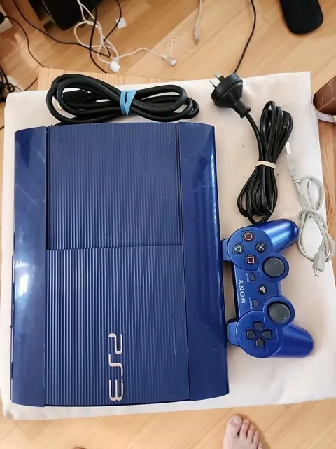 Playstation PS3 slim console 500GB Console RARE BLUE COLOR