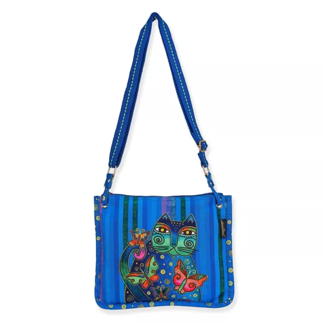 Women's Laurel Burch, Gatito Azul Crossbody Purse BLUE NS