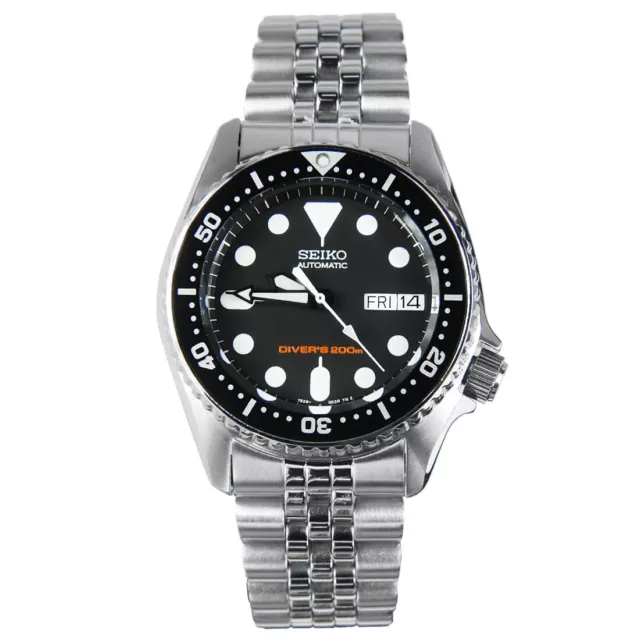 SEIKO SKX013 SKX013K2 Black Dial Automatic 200m Diver NIB Steel