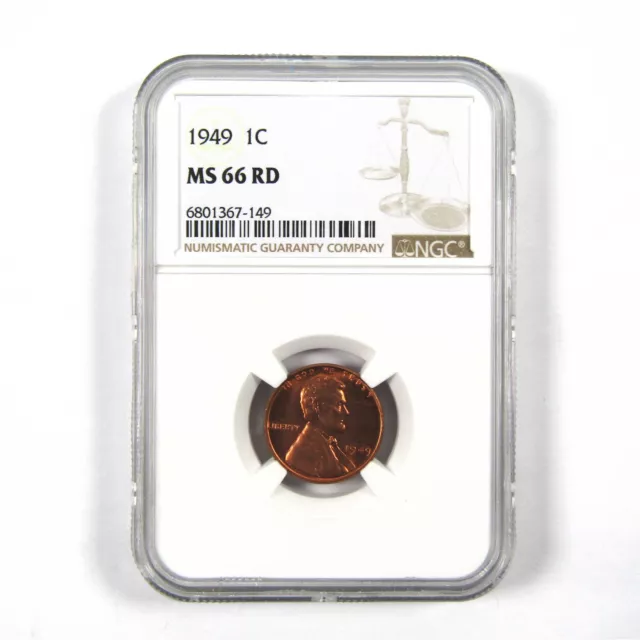 1949 Lincoln Wheat Cent MS 66 RD NGC Penny 1c Uncirculated SKU:I9676