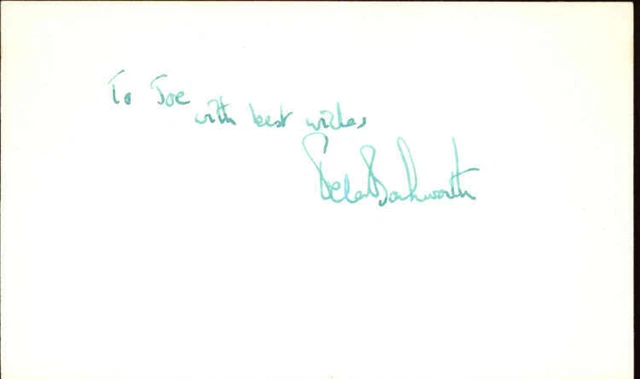 Peter Barkworth D.2006 English Actor Patton Dr. Who signed 3"x5" index Card