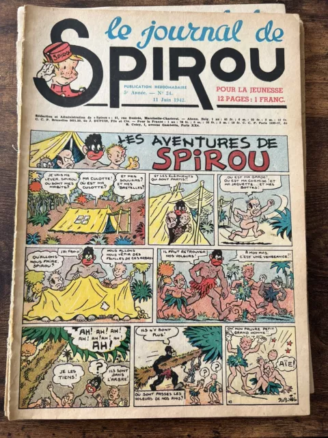 Journal De Spirou. Lot De 8 Journaux De 1942.