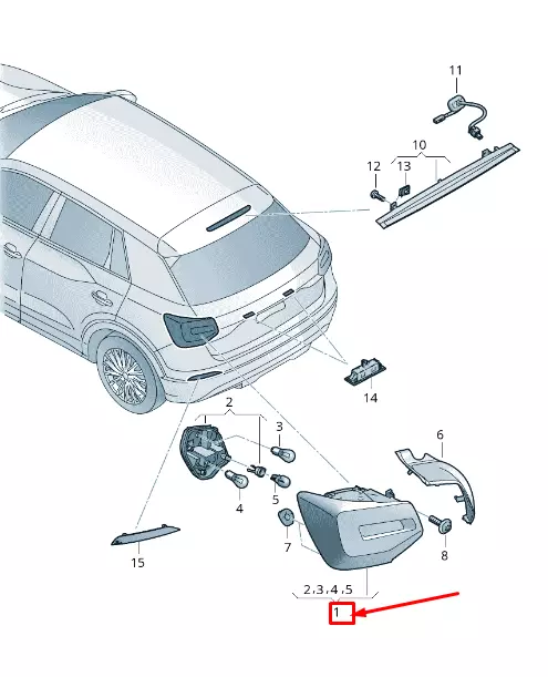 Neu Audi Q2 Ga Rucklicht Hinten Links 81A945069C Original