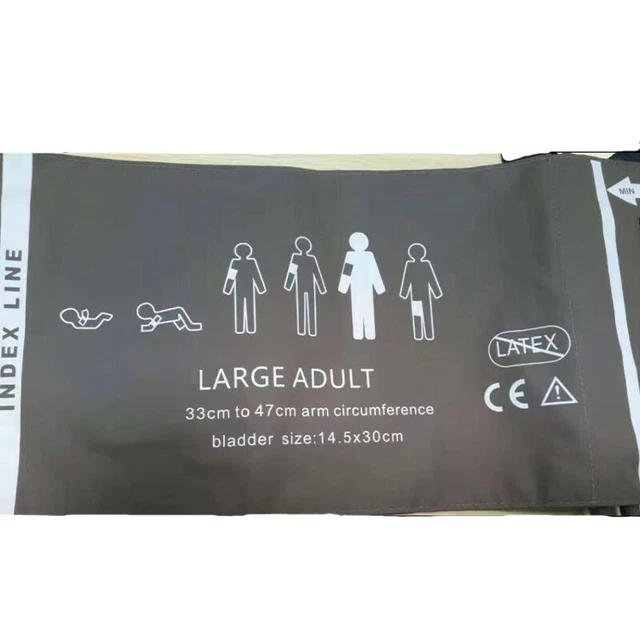 For Patient Monitor Large Adult Double-tube Blood Pressure Cuff Size:16.5*32cm