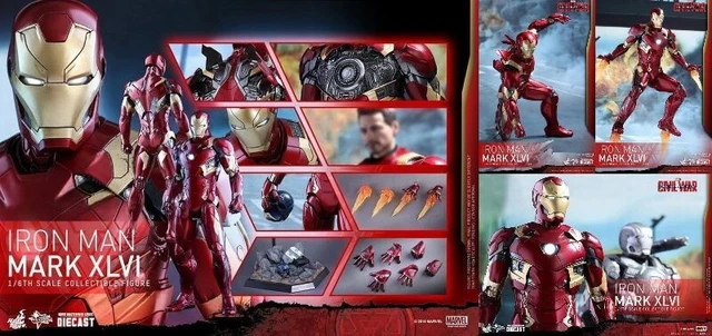 HOT TOYS 1/6 CAPTAIN AMERICA CIVIL WAR MMS353D16 IRON MAN MARK XLVI MK46 JP New