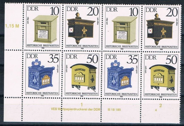DDR Druckvermerk Mi.  2924/27 FN 4  postfrisch