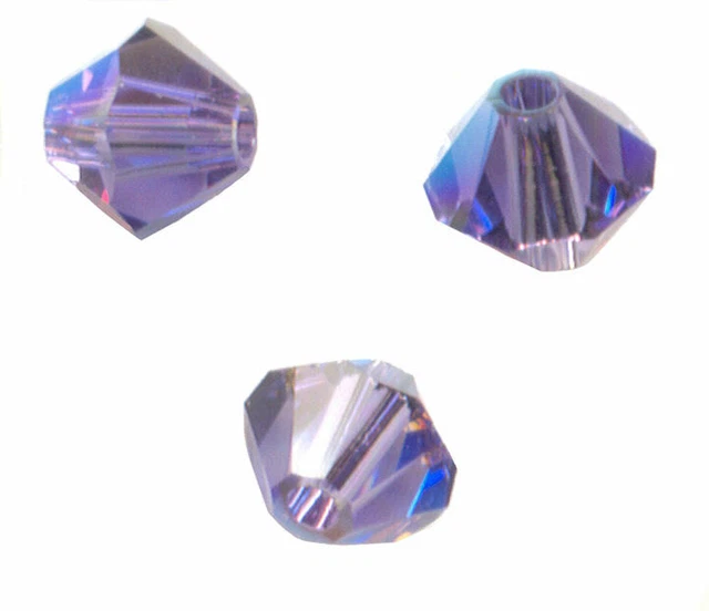 site parisien  40 PERLES TOUPIES SWAROVSKI   5mm   TANZANITE AB