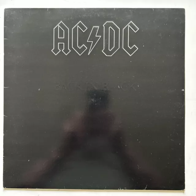 AC/DC Back In Black LP UK 1st Press A1/B1 EMBOSSED- HELLS BELLS! VG+/VG+