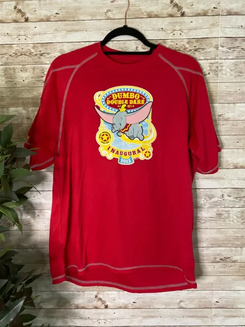 DISNEY PARKS Authentic 2013 Dumbo Double Dare Run Shirt Mens Medium Inaugural