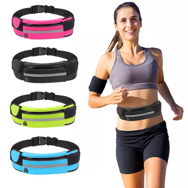 Waterproof Running Belt Bum Waist Pouch Fanny Pack Camping Sport Hiking Zip Bags