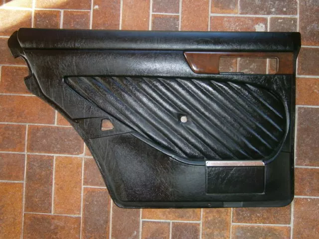 Mercedes Benz W126 Türpappe Türverkleidung hinten links schwarz HL Leder SE