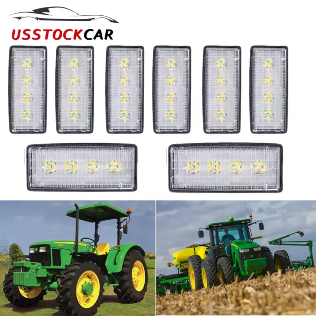 1/2/4/8x LED Upper Cab Light Lamp For John Deere 7210 7410 7510 7610 7710 7810