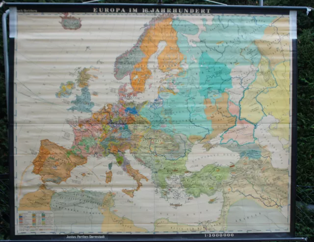 School Wall Map School Map Role Map Europa IN 16.Jahrhundert 198x160