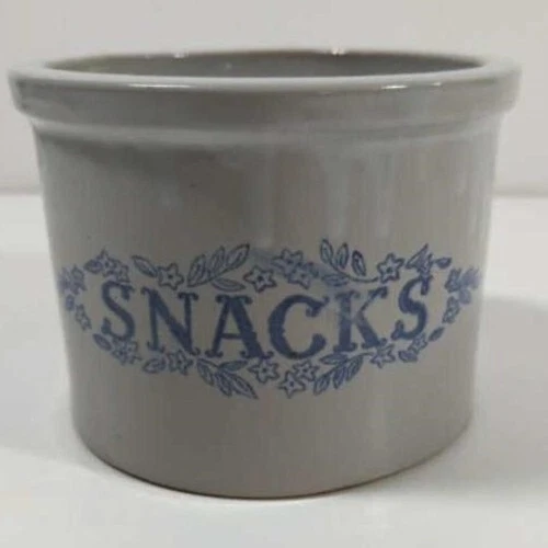 Vintage Stoneware Crock Snack Jar