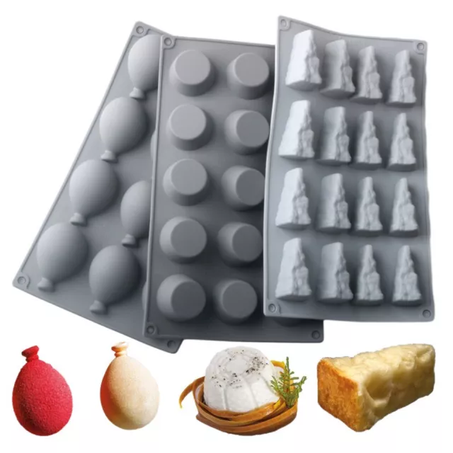 Balloon Shape Silicone Mousse Cakes Mold 3D Castle Puzzle Shape Baking Mold