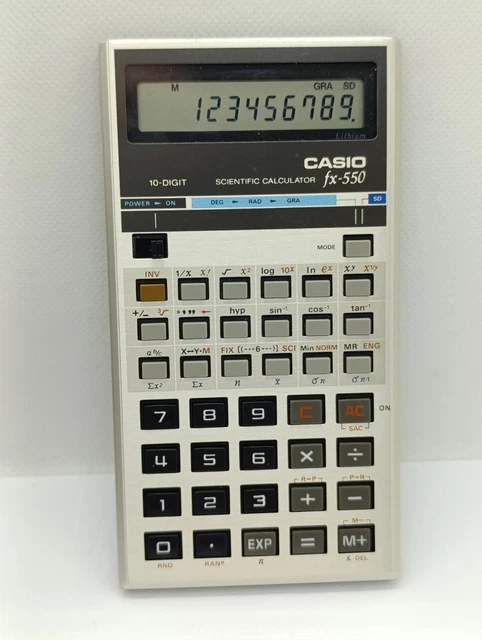 CASIO - CALCULATRICE Scientifique vintage Casio Fx-550 10 Digit EUR 29,90 - FR