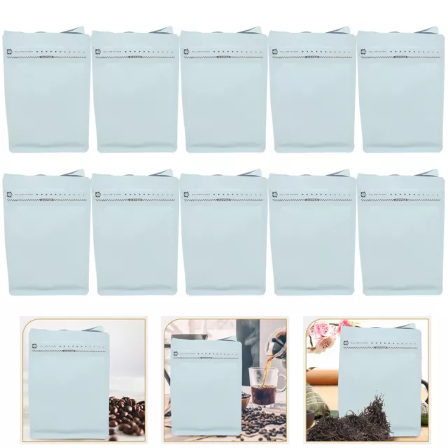 10 Pcs Weißer Kraftpapier-Teeverschluss-Verpackungsbeutel Luftventilbeutel