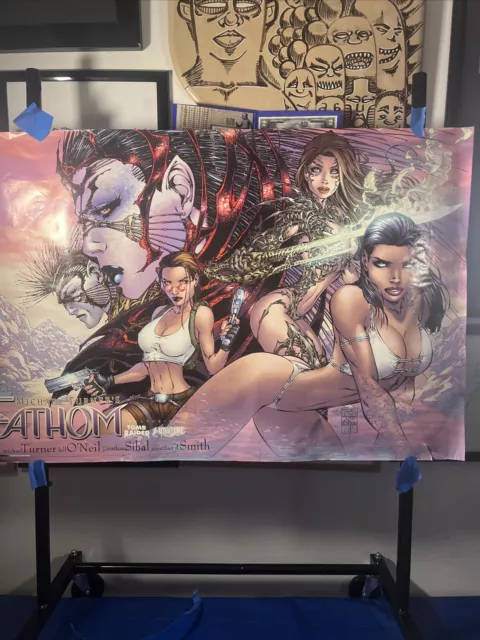 Fathom 2000 Michael Turner Lara Croft Tomb Raider Witchblade GGA PROMO Poster