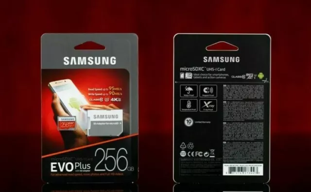 SAMSUNG EVO PLUS 256 Go MicroSDXC Carte Memoire avec Adapteur SD EUR 28 00 PicClick FR