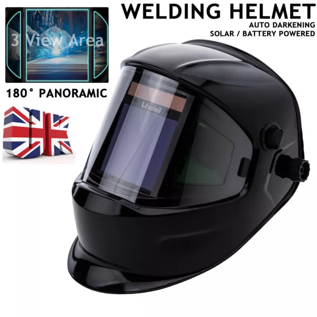 Pro Solar Large Window Auto Darkening Welding Helmet w/ SIDE VIEW Welder Mask