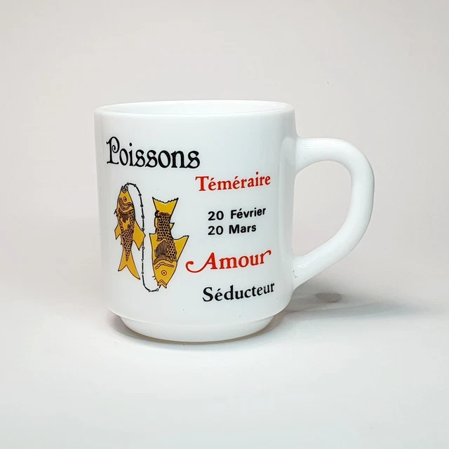 Ancienne tasse mug capricorne signe astrologique du zodiaque faïence