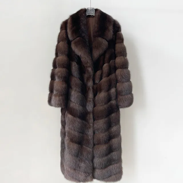 Vintage Style Women's Short / Long Mink Coat Fur Collar Coat Outwear Overwear