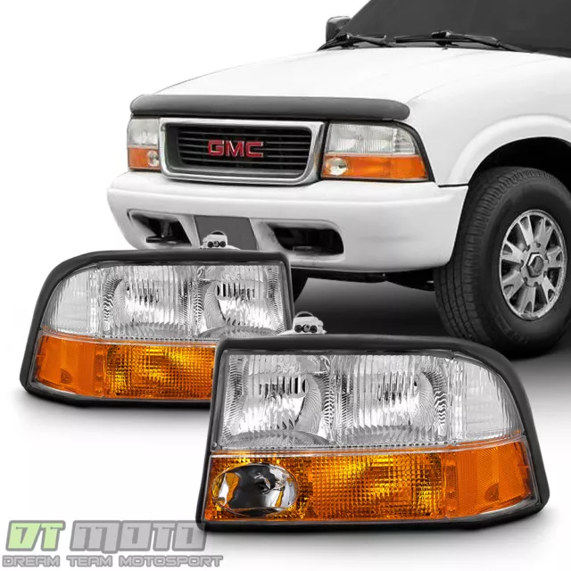 1998-2004 GMC Sonoma S-15 98-01 Jimmy Bravada w/Fog Lights Headlights Headlamps