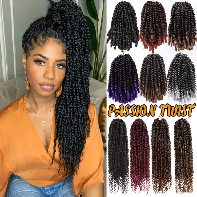 UK Curly Spring Twist Passion Braids Afro Crochet Braiding Curly Hair Extensions