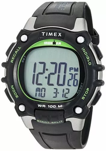 Timex TW5M03400, Men's "Ironman" 100-Lap Resin Watch, 5 Alarms, Indiglo, Chrono