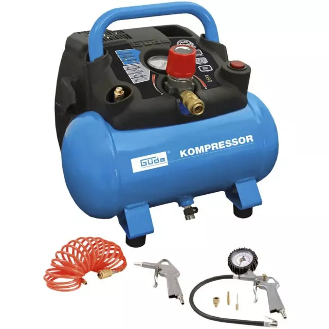 Güde Kompressor Airpower 190/08/6 Druckluftkompressor Mobil Ölfrei + Zubehör 6L