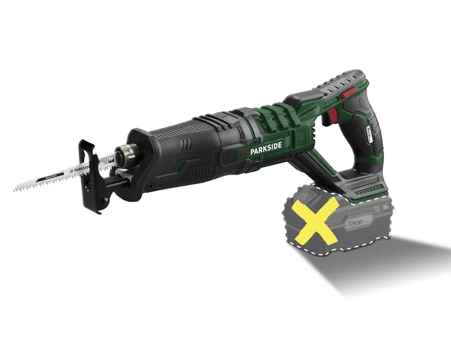 Scie Sabre Parkside PSSA 20-Li A1 20V - Sans Batterie, Profondeur Coupe 100mm Bois