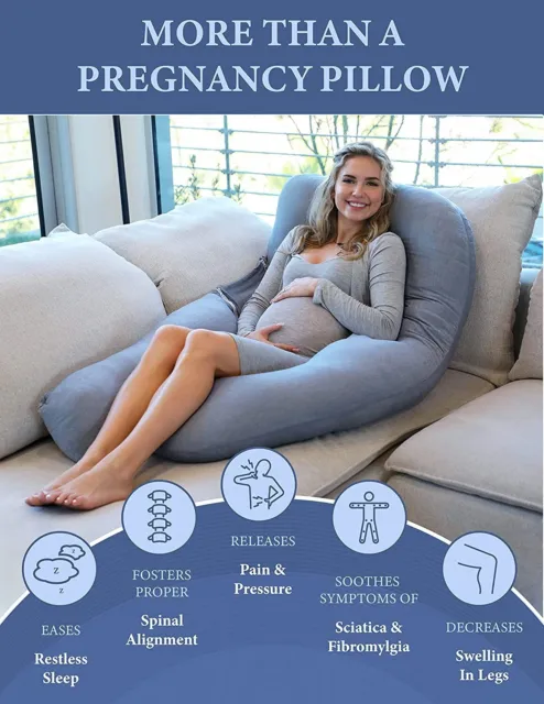   U-Shape Full Body Pillow and Maternity Support by Pharmedoc